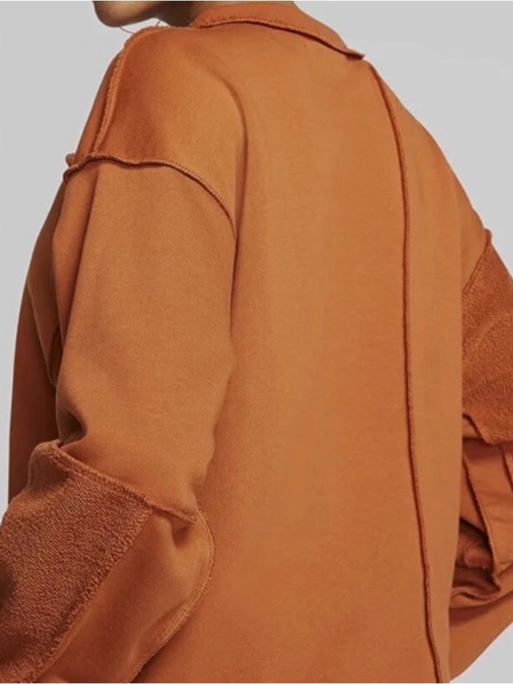 Nike Burnt Orange Patchwork Crewneck Women’s Small - Picture 4 of 7